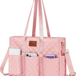 Water Resistant Tote Bag Nylon 17 Pockets Zipper Closure for Work School Nurses